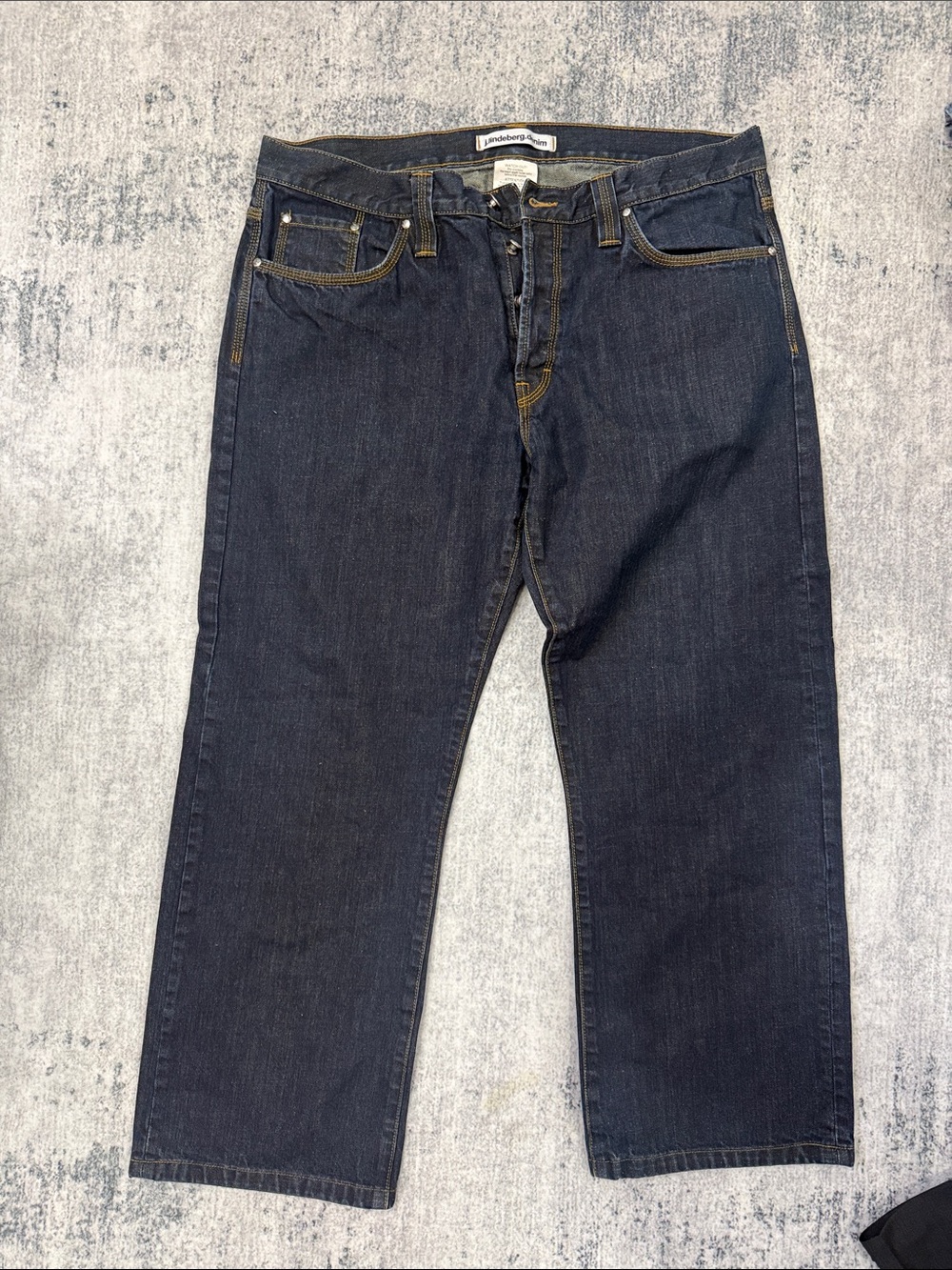 Dark Indigo Straight Jeans by L.L.Bean